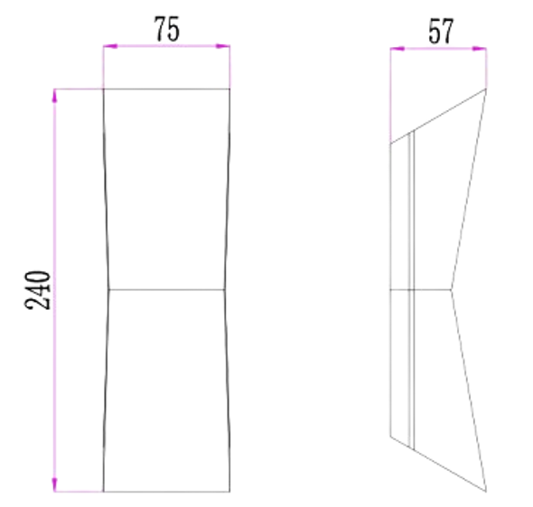 (ELTANIN 3) Up & Down LED Wall Pillar (Tri-colour)