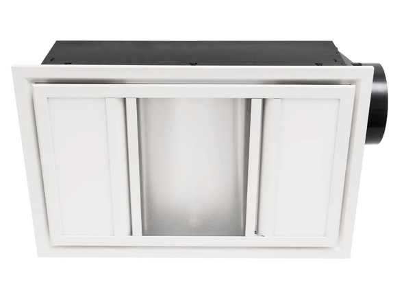 Domino 3-in-1 Bathroom Heater with Exhaust Fan and LED Light - Wall-Mounted Unit