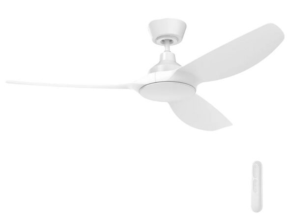 Mercator Jota 52″ DC ceiling fan in white (FC2110133WH) with slim modern design.