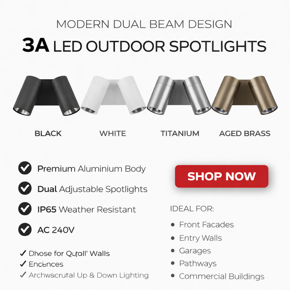 ST152 3A Double Adjustable Outdoor Wall Spotlight – IP65