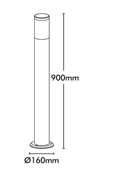 Brilliant Stainless-Steel Portico 900mm Louvered Bollard