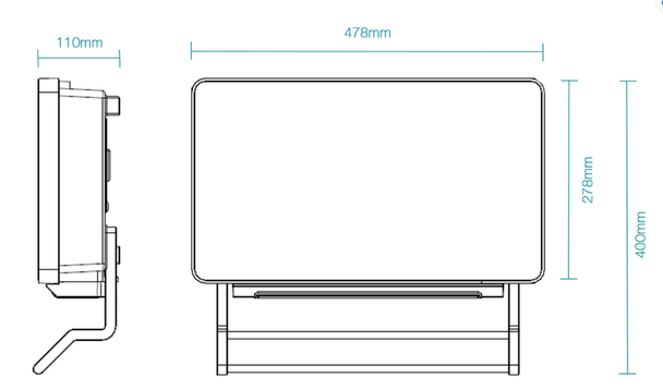 Thermo 2200W PTC Bathroom Wall Heater with Towel Rail