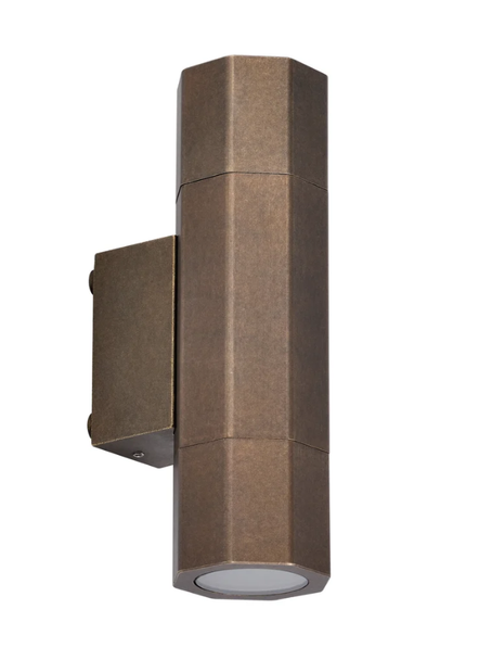 OCTO: GU10 Exterior Octagonal Up/Down Pillar Lights IP65