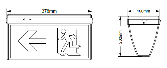 Wide Body LED Exit Light