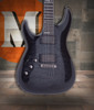 Schecter Hellraiser Hybrid C-1 LH Left Handed Electric Guitar with quilted maple top, EMG active pickups, and sleek gloss finish.