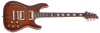 Schecter C-1 E/A Electric Guitar in Ca-s Eye finish with semi-hollow body design, dual pickups, and chrome hardware.