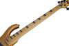 The Schecter Riot Session-5 (2853) features a contoured swamp ash body paired with a smooth maple neck for fast, comfortable playability. Active EMG pickups deliver punchy lows, crisp highs, and tight articulation across the extended 5-string range. With boutique-style curves and a modern satin finish, this bass offers professional tone and performance for stage and studio.