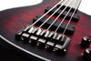 Schecter Hellraiser Extreme-5 String Electric Bass - Crimson Red Burst (1919) | Musician Madness
