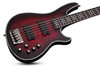 Schecter Hellraiser Extreme-5 String Electric Bass - Crimson Red Burst (1919) | Musician Madness