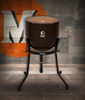 Toca Snare Conga Cajon w/ Stand (T-SCC) featuring a conga-shaped cajon body, built-in snare mechanism, textured playing surface, and included adjustable stand for live or studio performance.