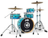 PDP Daru Jones 4-Piece Shell Pack in Blue Fade finish featuring compact toms, poplar shells, and a vintage-style bass drum.