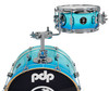 PDP Daru Jones 4-Piece Shell Pack in Blue Fade finish featuring compact toms, poplar shells, and a vintage-style bass drum.