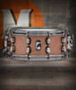 Mapex BP Design Lab BPMH460LNW 14x6 Heartbreaker Snare Drum in natural satin finish featuring a maple shell, warm tone, and vintage-inspired design for studio or live performance.