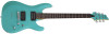 The Schecter C-6 Deluxe Satin Aqua Electric Guitar (428) features a lightweight basswood body, thin-C maple neck, and high-output humbuckers for punchy, versatile tone. Its satin aqua finish adds a bold, modern look, while the contoured body and smooth fretwork offer excellent comfort and playability for practice, recording, or live performance.
