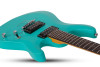 The Schecter C-6 Deluxe Satin Aqua Electric Guitar (428) features a lightweight basswood body, thin-C maple neck, and high-output humbuckers for punchy, versatile tone. Its satin aqua finish adds a bold, modern look, while the contoured body and smooth fretwork offer excellent comfort and playability for practice, recording, or live performance.