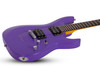 Schecter C-6 Deluxe Electric Guitar - Satin Purple finish, solid-body design with dual humbuckers, smooth maple neck, and lightweight basswood body for versatile modern performance