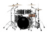 Mapex Saturn Fusion 4 Piece Shell Pack Without Snare Satin Black (SR504XFB) | Musician Madness