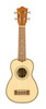 The Lanikai SPST-C Concert Ukulele features a solid spruce top that delivers bright, clear projection, paired with Morado (pau ferro) back and sides for balanced warmth and resonance. Its concert-size body provides comfortable playability and strong volume, while open-back tuners, a smooth neck profile, and quality craftsmanship make it ideal for both beginners and experienced ukulele players seeking enhanced tone and performance.