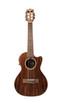 The Lanikai ACST-5CET Tenor Ukulele features an acacia top, back, and sides, producing warm, resonant tone with excellent clarity. Its 5-string configuration (high and low G) expands harmonic range and adds fullness to chords. The cutaway design provides easier high-fret access, while the FishmanÂ® Kula preamp with onboard tuner delivers clean, natural amplified tone. Perfect for intermediate and professional players.