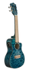 Lanikai Quilted Maple Blue Stain Concert A/E Ukulele w/ Kula Preamp (QM-BLCEC) | Musician Madness