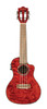 The Lanikai QM-RDCEC Concert Ukulele features a beautifully figured quilted maple top, back, and sides with a bold Red Stain finish that stands out on any stage. The cutaway design allows easy access to upper frets, while the FishmanÃ‚Â® Kula preamp and built-in tuner provide clean, natural amplified sound. Perfect for players seeking striking visuals, reliable electronics, and premium concert-level tone.