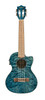 The Lanikai QM-BLCET Tenor Ukulele features a beautifully figured quilted maple top, back, and sides finished in a stunning Blue Stain. Its tenor size offers full, resonant tone with added projection. The cutaway design provides easy access to higher frets, while the onboard FishmanÃ‚Â® Kula preamp delivers clear, natural amplification. Perfect for performers and players seeking standout aesthetics with premium sound.