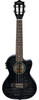 The Lanikai QM-BKCET Tenor Ukulele features a stunning quilted maple top, back, and sides finished in an elegant Black Stain. Its tenor size offers full, resonant projection, while the cutaway design provides easy access to upper frets. Equipped with the FishmanÂ® Kula preamp and onboard tuner, this uke delivers clean, natural amplified toneâ€”perfect for performing musicians seeking standout aesthetics and premium sound quality.