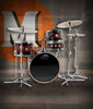 Design Mini Pro 4-Piece Drum Set DDLG1604TB in Tobacco Burst finish with 16" bass drum and compact shell configuration.