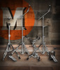 Mapex HP6005 Mars 600 Series Hardware Pack – complete drum hardware set with hi-hat stand, snare stand, bass drum pedal, and two boom cymbal stands with double-braced chrome legs