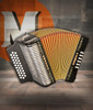 The Hohner Corona II 31-Treble, 12-Bass Accordion with a durable plastic fingerboard delivers classic Hohner sound, smooth action, and lasting performance.