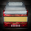 The Hohner Corona II Classic G/C/F Red Accordion delivers rich tone, smooth playability, and traditional styleÃ¢â‚¬â€perfect for Tex-Mex, NorteÃƒÂ±o, and Folk players.
