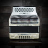 Hohner Corona II XTREME Accordion - GCF, Pearl White finish, 31-button diatonic accordion featuring smooth bellows, responsive reeds, and premium craftsmanship for professional performers