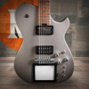 Cort/Manson Custom MBM-1 Matthew Bellamy Signature Guitar – Silver Satin finish with integrated XY pad, Sustainiac pickup system, and custom design inspired by Muse’s Matthew Bellamy