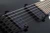 Schecter Damien 6 Platinum Electric Guitar in Black finish - B-Stock model featuring EMG pickups, gothic cross inlays, and sleek contoured double-cutaway body