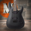 Schecter Damien 6 Platinum Electric Guitar in Black finish - B-Stock model featuring EMG pickups, gothic cross inlays, and sleek contoured double-cutaway body