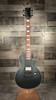 ESP LTD EC-201 Electric Guitar in Black Satin finish â€“ single-cutaway body with mahogany construction, humbucker pickup, and sleek minimalist design