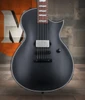 ESP LTD EC-201 Electric Guitar in Black Satin finish â€“ single-cutaway body with mahogany construction, humbucker pickup, and sleek minimalist design