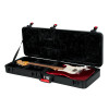 Gator GTSA-GTRELEC ATA Molded Guitar Case featuring a rugged ATA-grade shell, TSA-approved latches, plush internal padding, and form-fit protection for Stratocaster and Telecaster style electric guitars.
