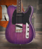 Schecter PT Special Electric Guitar in Purple Burst Pearl finish - single-cut body with black pickguard, dual pickups, and modern Tele-style design