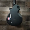 ESP LTD EC-1000 Baritone Electric Guitar in Charcoal Metallic Satin finish â€“ single-cutaway body with EMG pickups, extended scale neck, and matte hardware