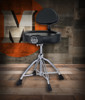 Mapex T875 Saddle Top Drum Throne with Backrest and Double-Braced Quad Legs – ergonomic drum seat with contoured saddle cushion, adjustable height, and reinforced stability for long playing sessions