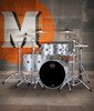 The Mapex Saturn Evolution SE628XMPD Workhorse 5-Piece Shell Pack features hybrid maple/walnut shells engineered for exceptional projection, dynamic clarity, and tonal richness. Finished in Iridium Silver, this kit blends durability with modern aesthetics. Enhanced with Saturnâ€™s SAS Attack and Resonance systems and SONIClear bearing edges, it delivers consistent tuning, powerful attack, and studio-grade responseâ€”ideal for professional drummers.