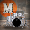 Mapex Saturn Evolution Workhorse Shell Pack 5-Piece - Iridium Silver (SE628XMPD)