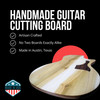 Guitar Shaped Cutting Board, Poplar and Black Walnut Wood, 14 x 18 x 3/4 inches, Handmade in Texas