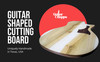 Guitar Shaped Cutting Board, Poplar and Black Walnut Wood, 14 x 18 x 3/4 inches, Handmade in Texas | Musician Madness