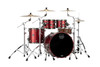 Mapex SE529XEMBPA Saturn Evolution Classic 4-Piece Shell Pack in Tuscan Red finish, snare not included.