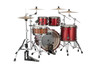 Mapex SE529XEMBPA Saturn Evolution Classic 4-Piece Shell Pack in Tuscan Red finish, snare not included.