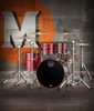 Mapex SE529XEMBPA Saturn Evolution Classic 4-Piece Shell Pack in Tuscan Red finish, snare not included.