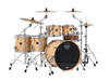 The Mapex Saturn VI Studioease 5-Piece Shell Pack (SR628XUZXN) features hybrid maple/walnut shells for enhanced tone, projection, and dynamic response. Finished in a premium Exotic Natural Burl, this kit offers a warm low-end, smooth mids, and articulate highs. SONIClear bearing edges improve tuning consistency and head-to-shell contact, making this shell pack ideal for studio recording and professional live performance.