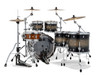 The Mapex Saturn VI Studioease 5-Piece Shell Pack (SR628XUZXG) features hybrid maple/walnut shells that provide powerful projection, rich tonal depth, and responsive dynamics. Finished in a bold Black Ink Burst, this kit includes SONIClear bearing edges for improved tuning stability and enhanced resonanceâ€”ideal for studio recording, live performance, and drummers seeking high-end tone with striking aesthetics.